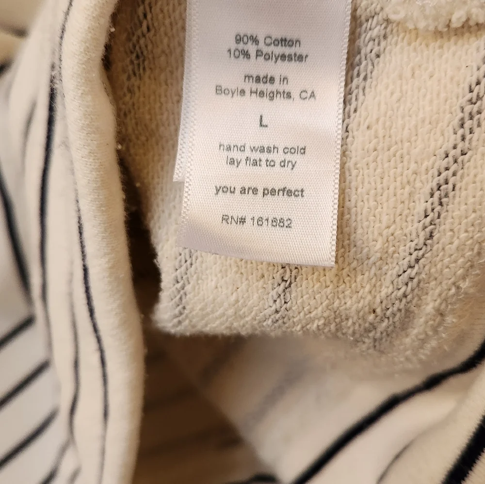 perfectwhitetee Cream and Black Striped Top - Picture 6 of 6